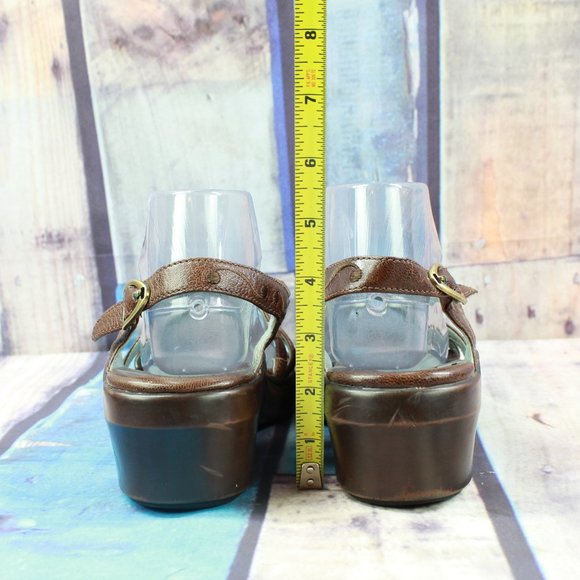 Ariat Leather Ankle Strap Wedge Sandal Size 8.5 - Picture 7 of 9